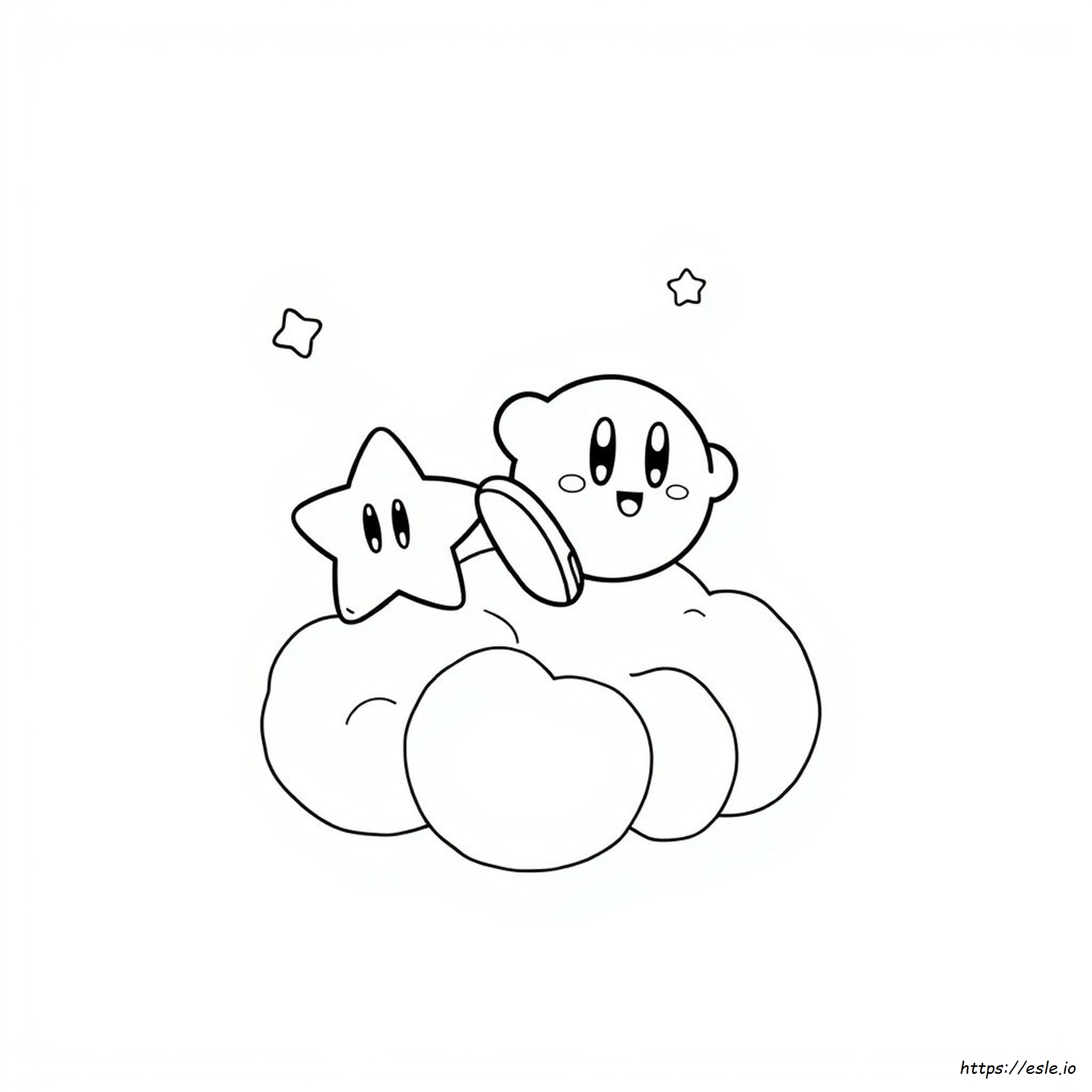 Gambar Mewarnai Kirby Untuk Anak