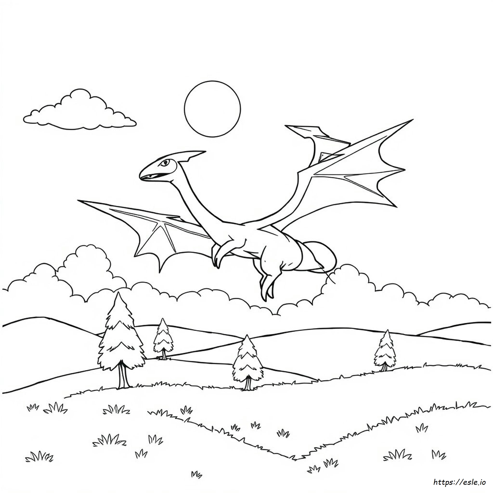 Rayquaza Colouring Page