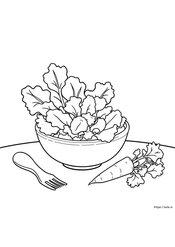 Salad Colouring Pages