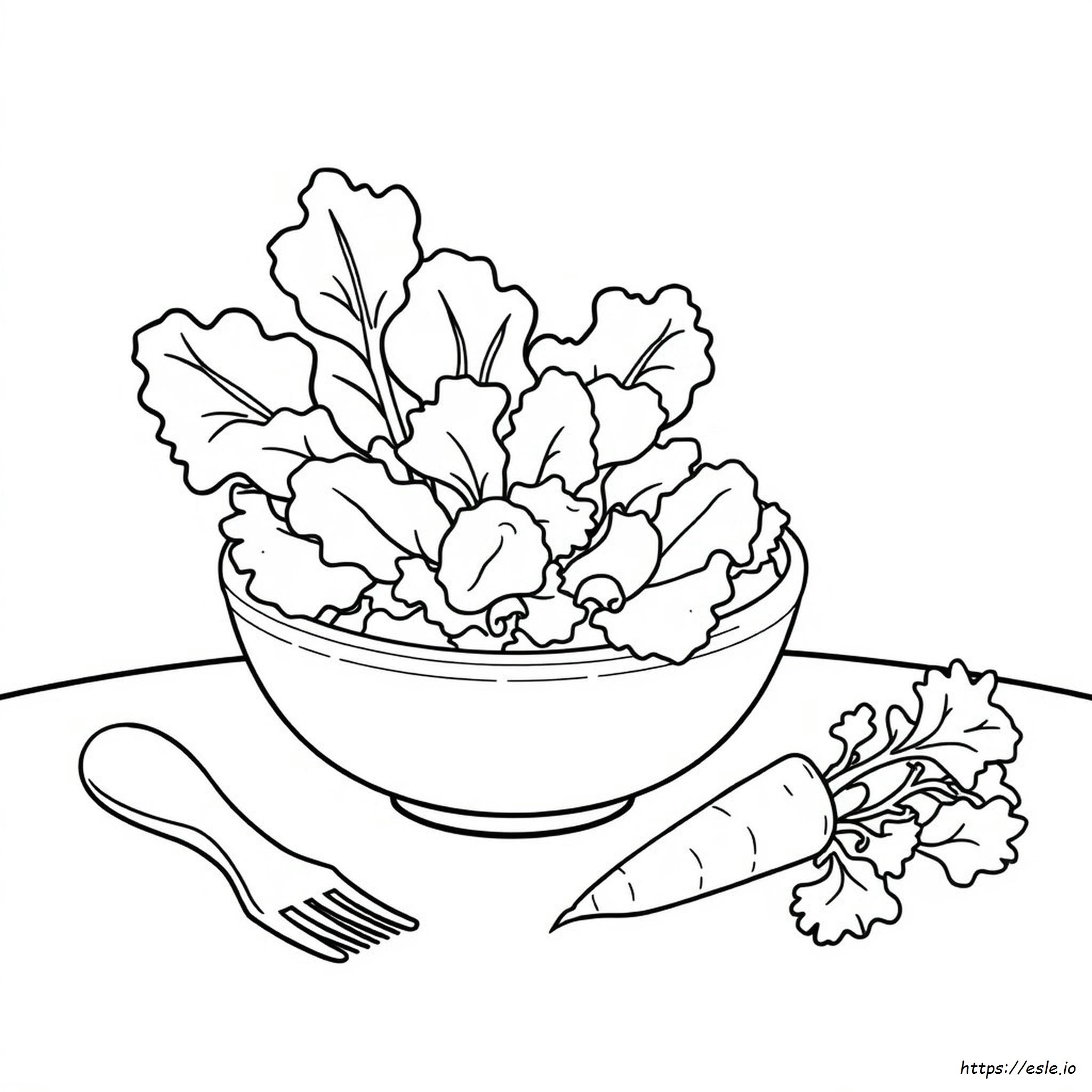 Salad Colouring Pages - Free Printable Coloring Page