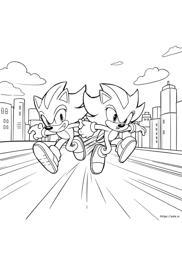 Sonic Und Shadow Ausmalbilder