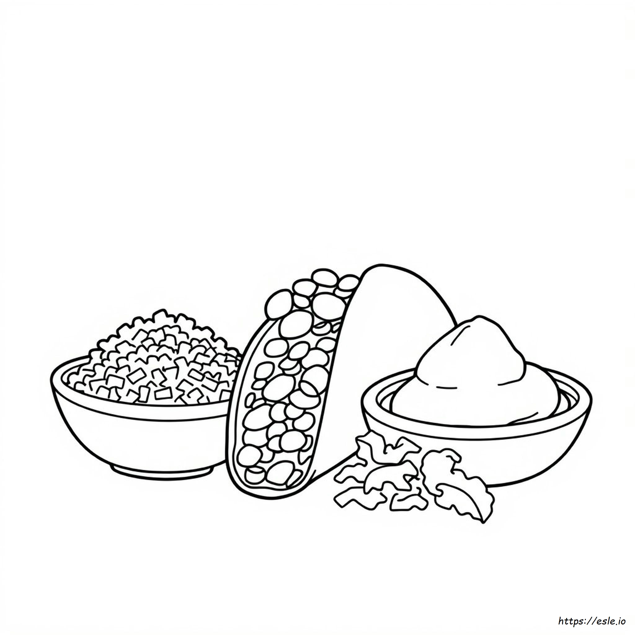 Mexican Food Coloring Pages - Free Printable PDF for Kids