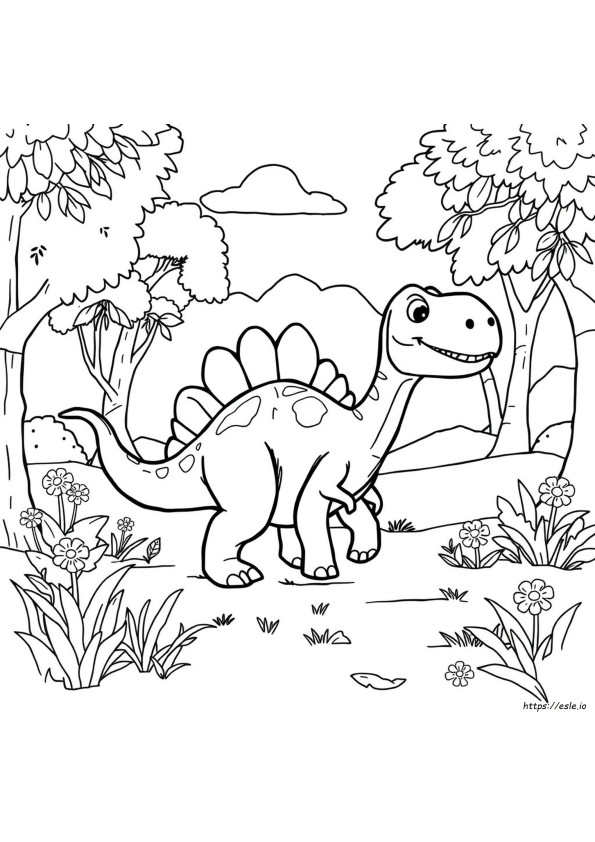 Cartoon Dinosaurier Ausmalbilder