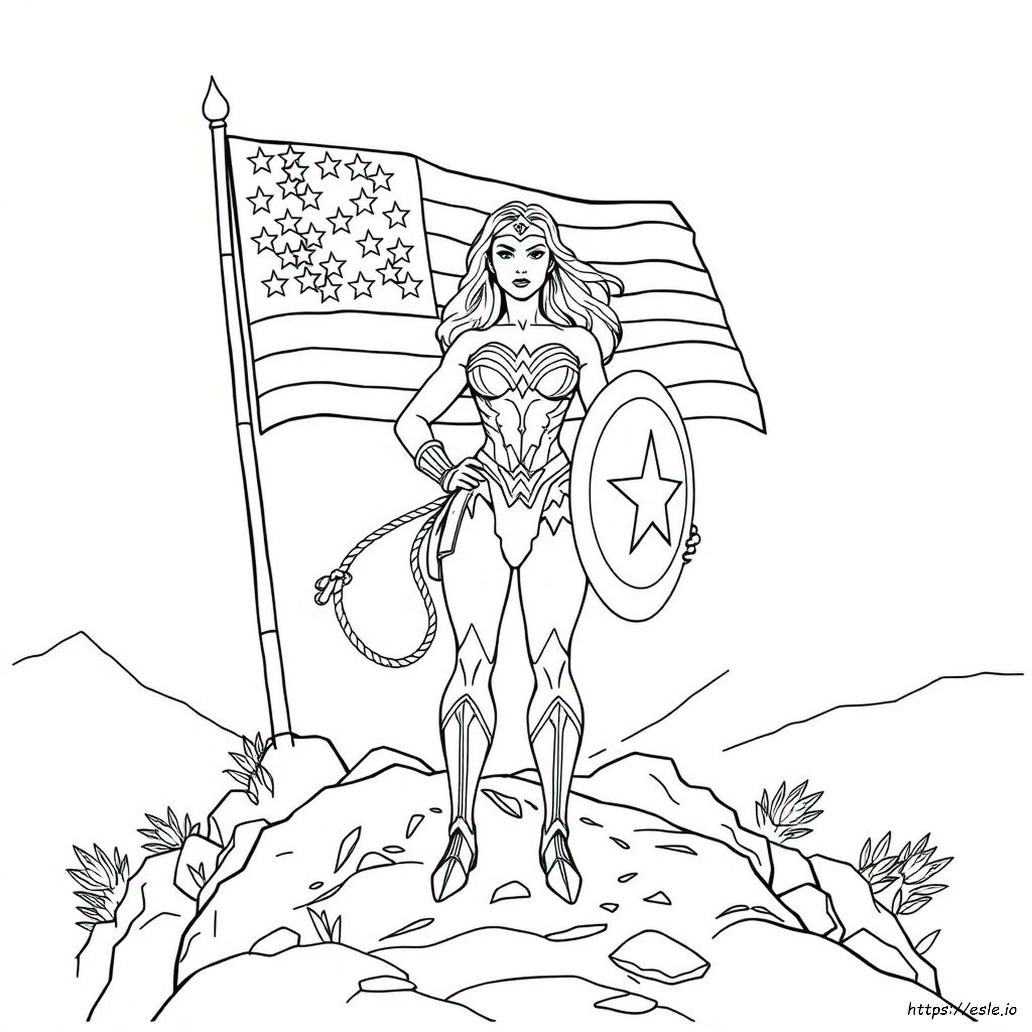 Wonder Woman Boyama Sayfası - Ücretsiz Yazdırılabilir PDF