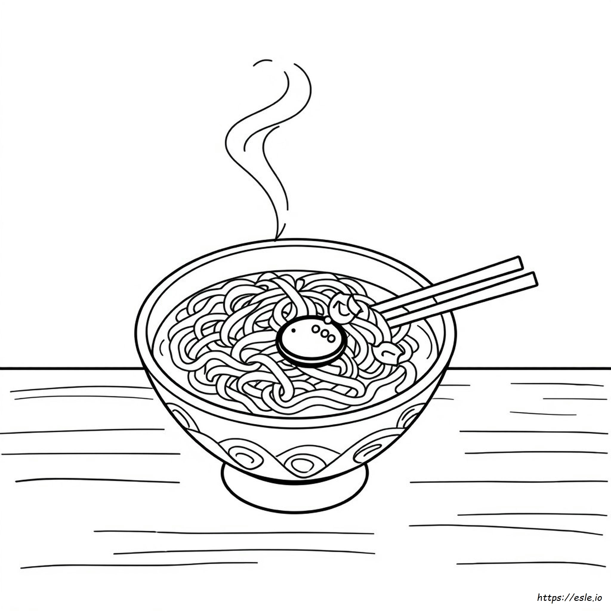 Gambar Mewarnai Ramen Lucu - Gratis Untuk Dicetak
