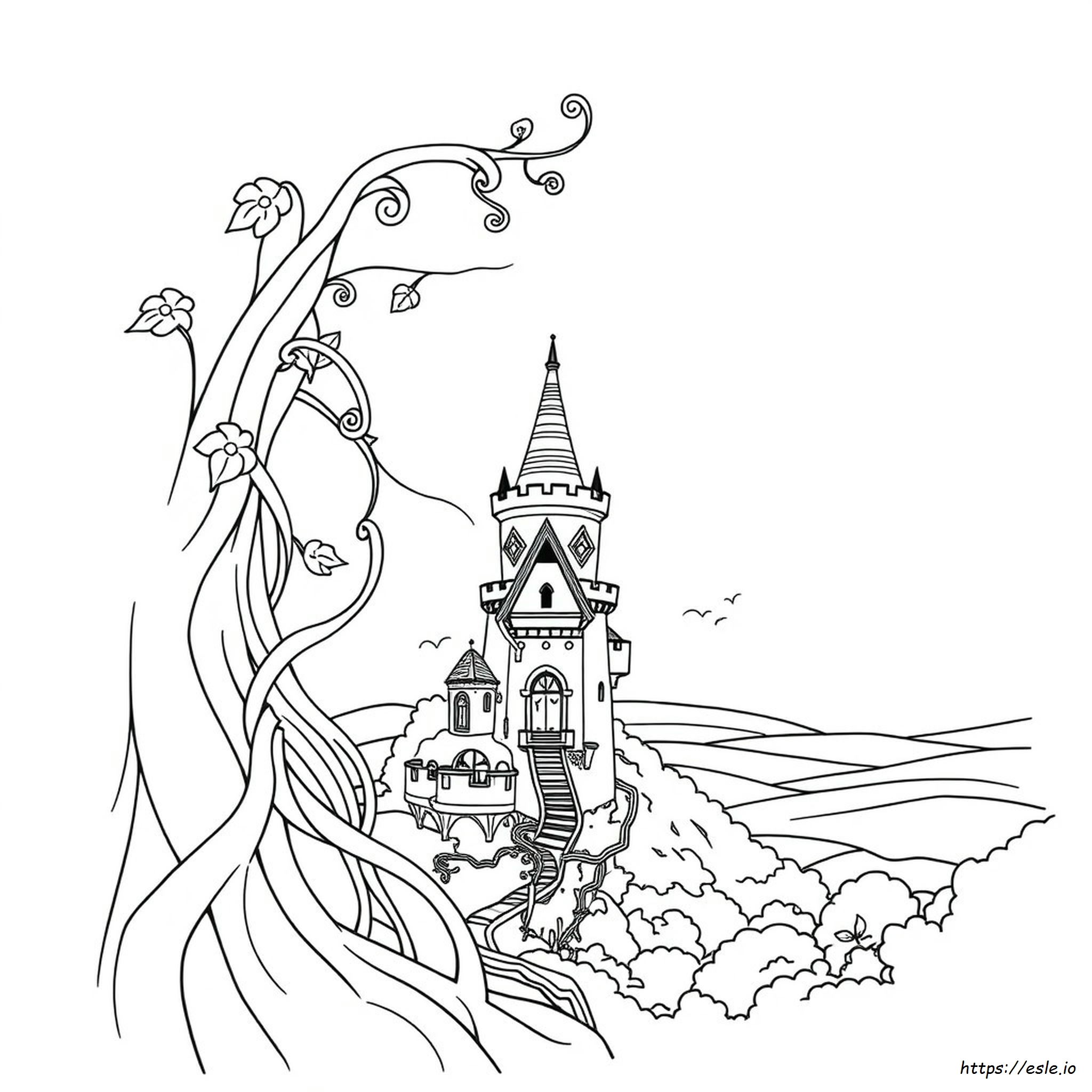 Tangled Castle Coloring Pages