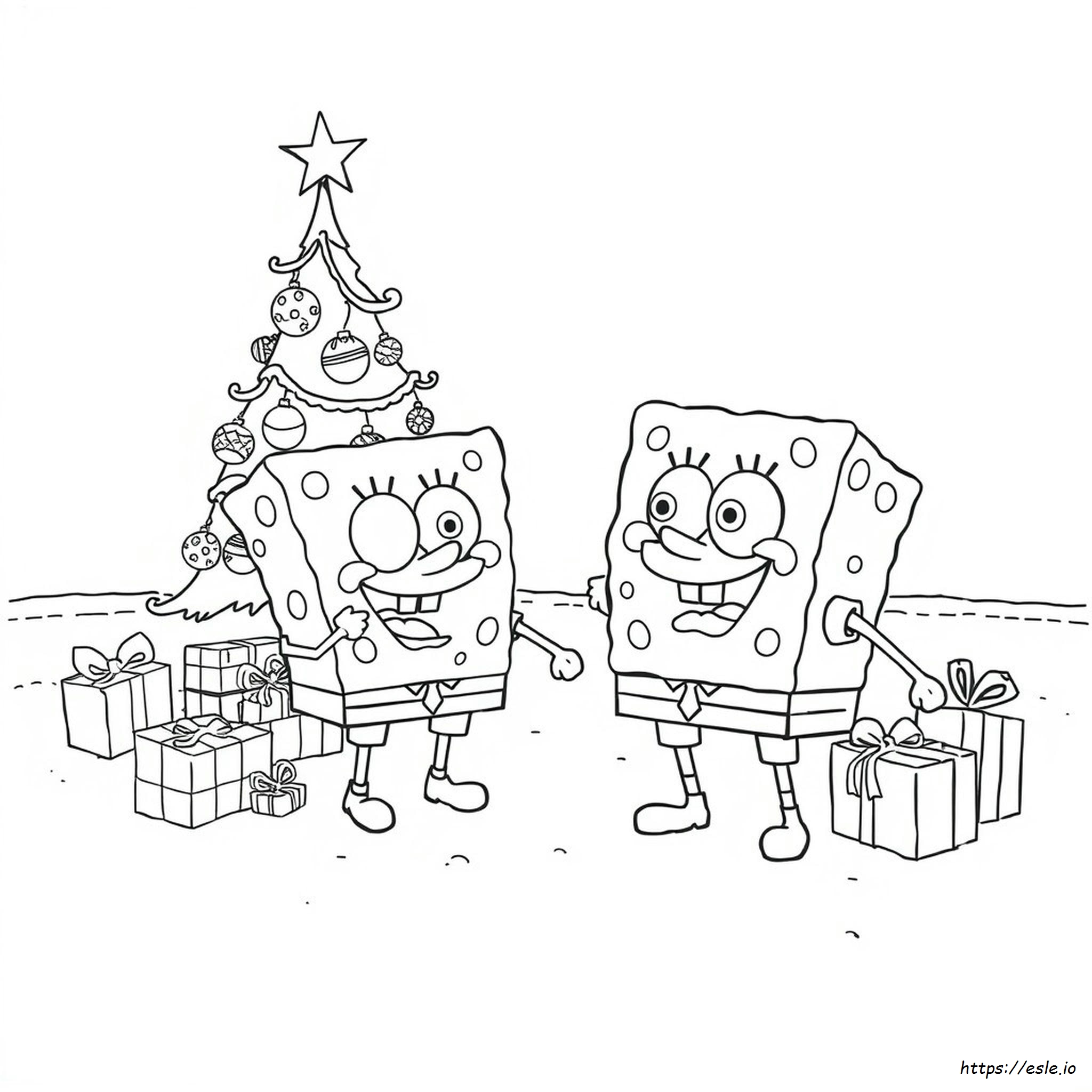 Spongebob Liburan Mewarnai Gambar