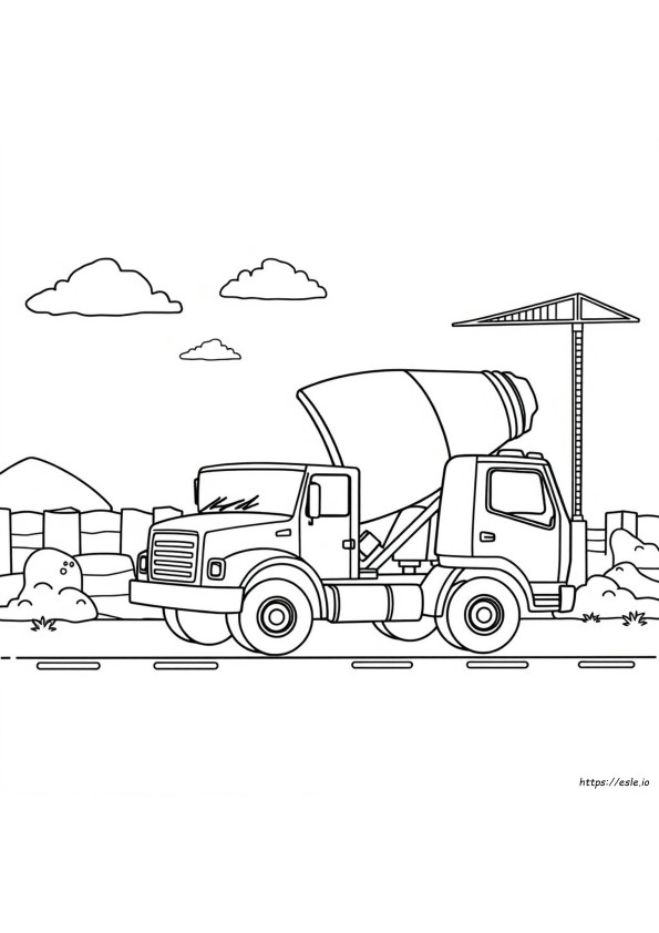 Mixer Truck Coloring