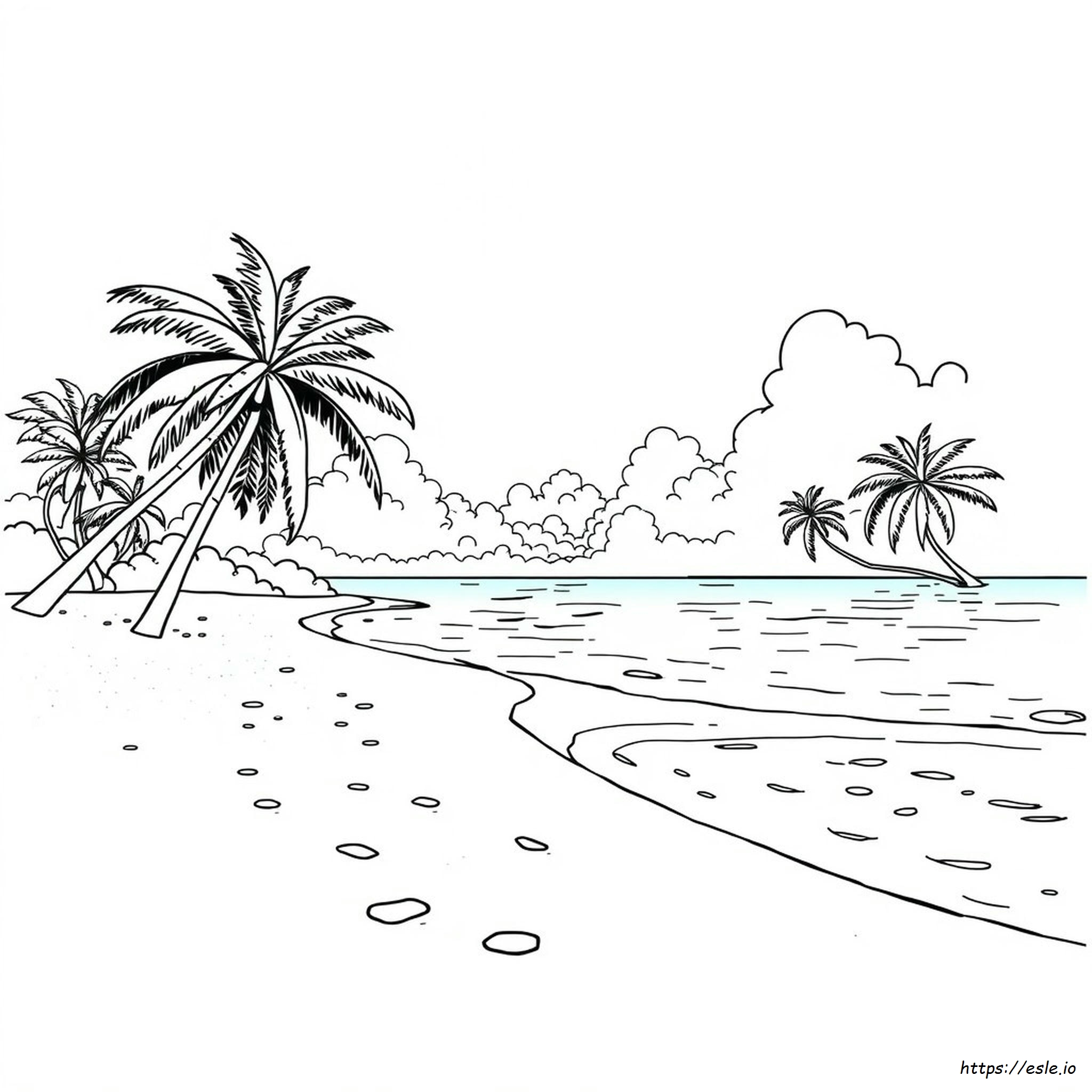 Bahamas Coloring Pages - Free Printable Beach Scene