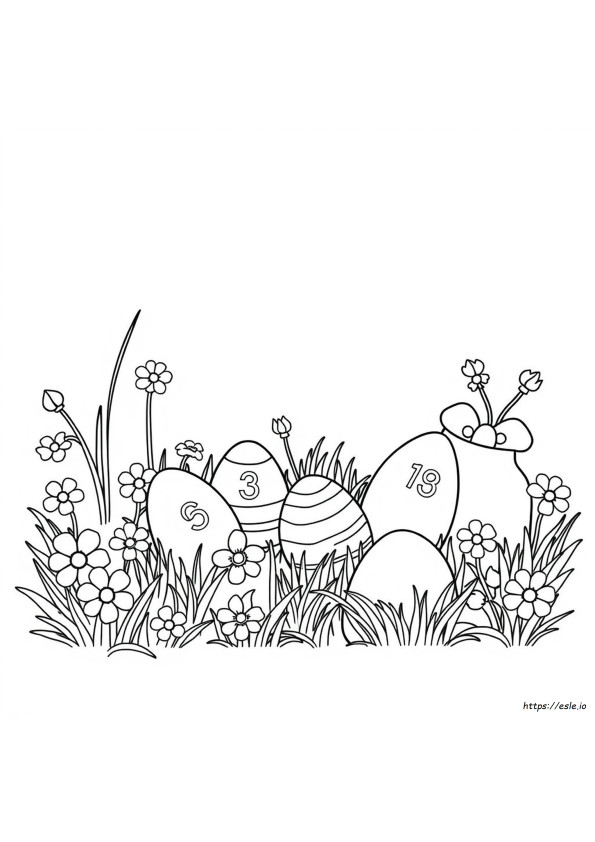 Números De Páscoa Para Colorir