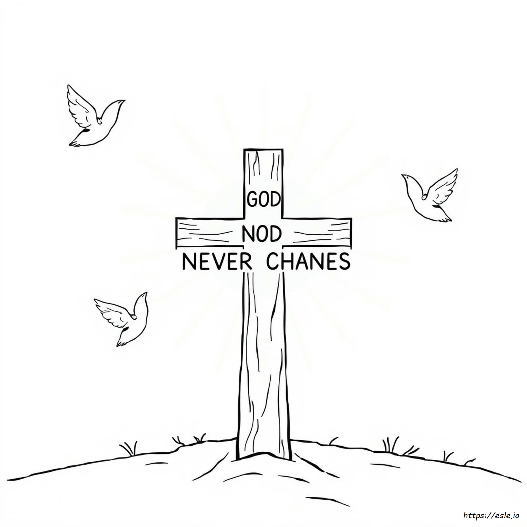 God never changes coloring page