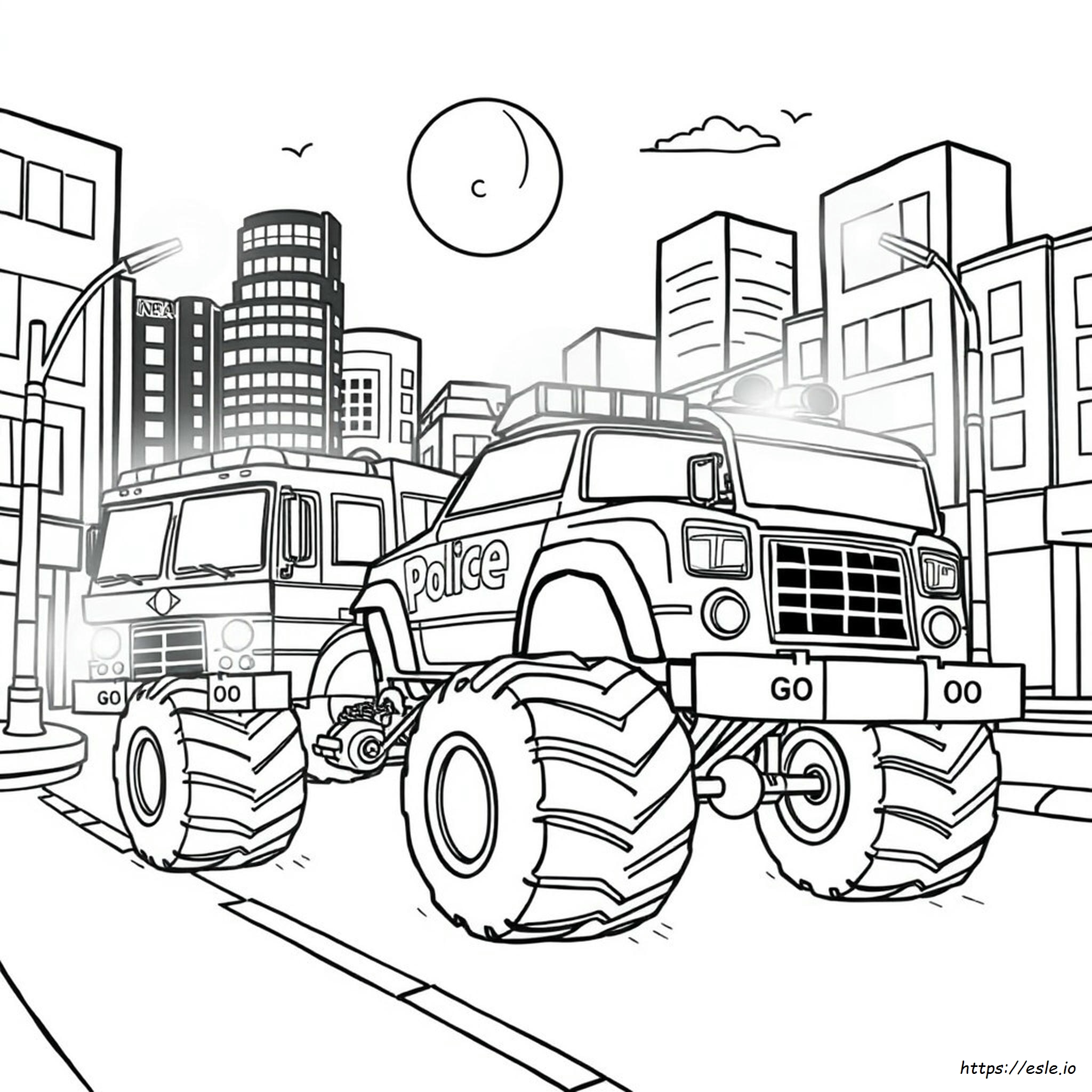 Nea Police Monster Truck Coloring Pages