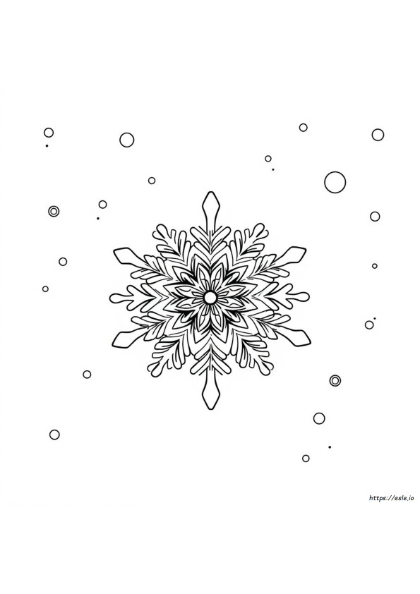 Detailed Snowflake Coloring Pages
