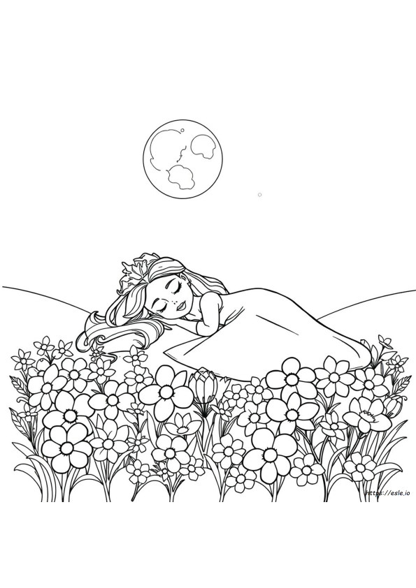 Princess Aurora Colouring Pages