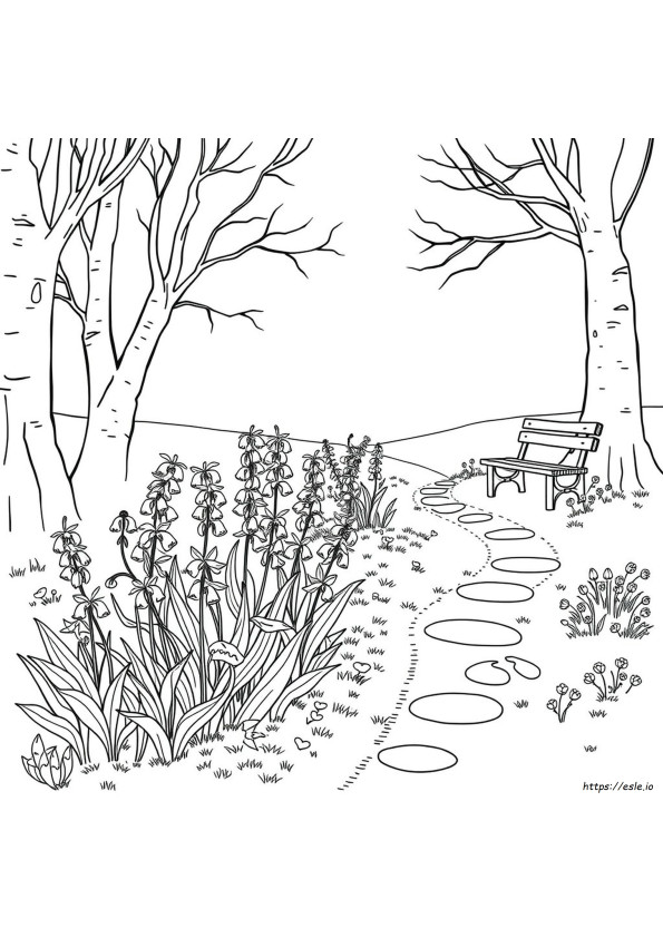 Bluebell Colouring Page