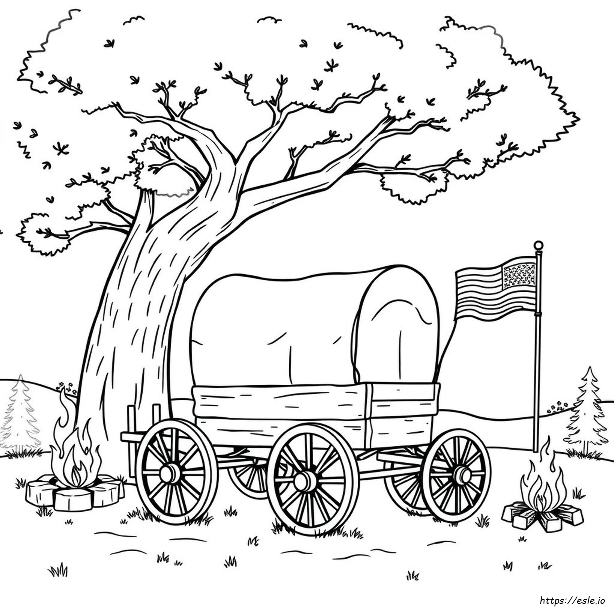 Carro Da Cowboy Da Colorare