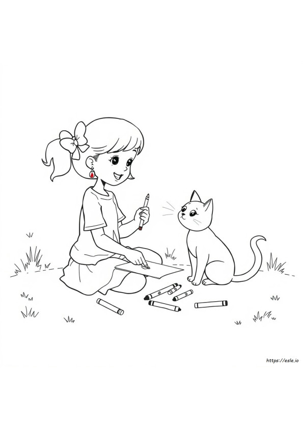 Mia Colouring Pages