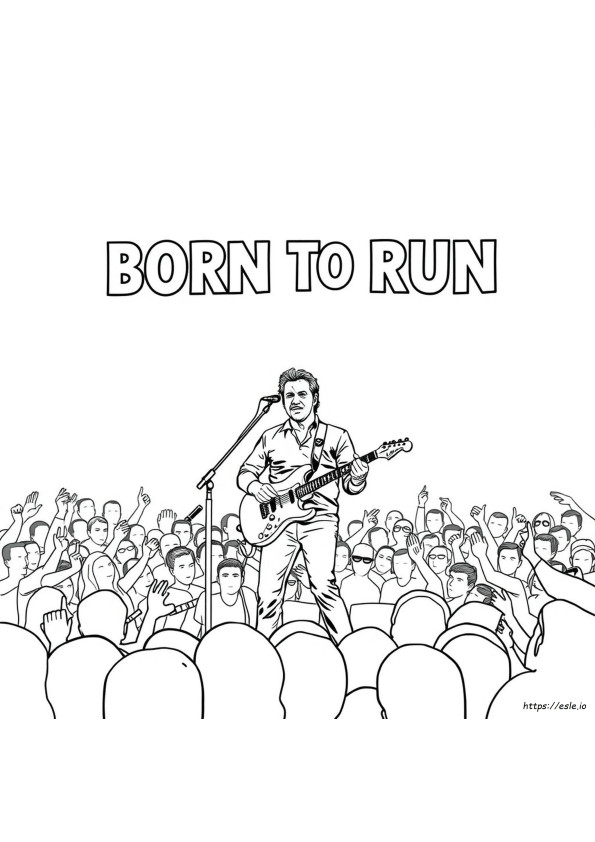 Bruce Springsteen Coloring Pages