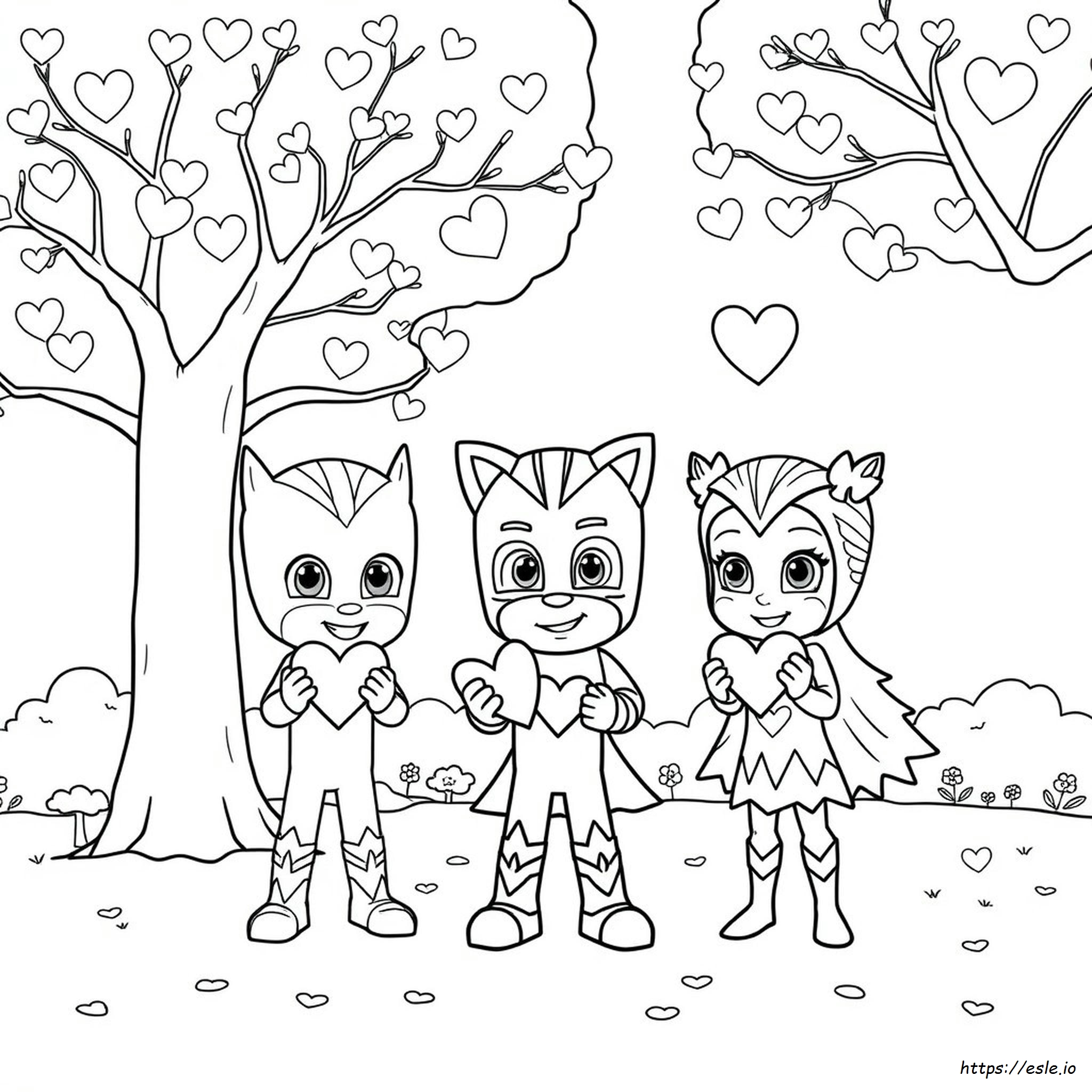 Pj Masks Halaman Mewarnai Valentine Gratis
