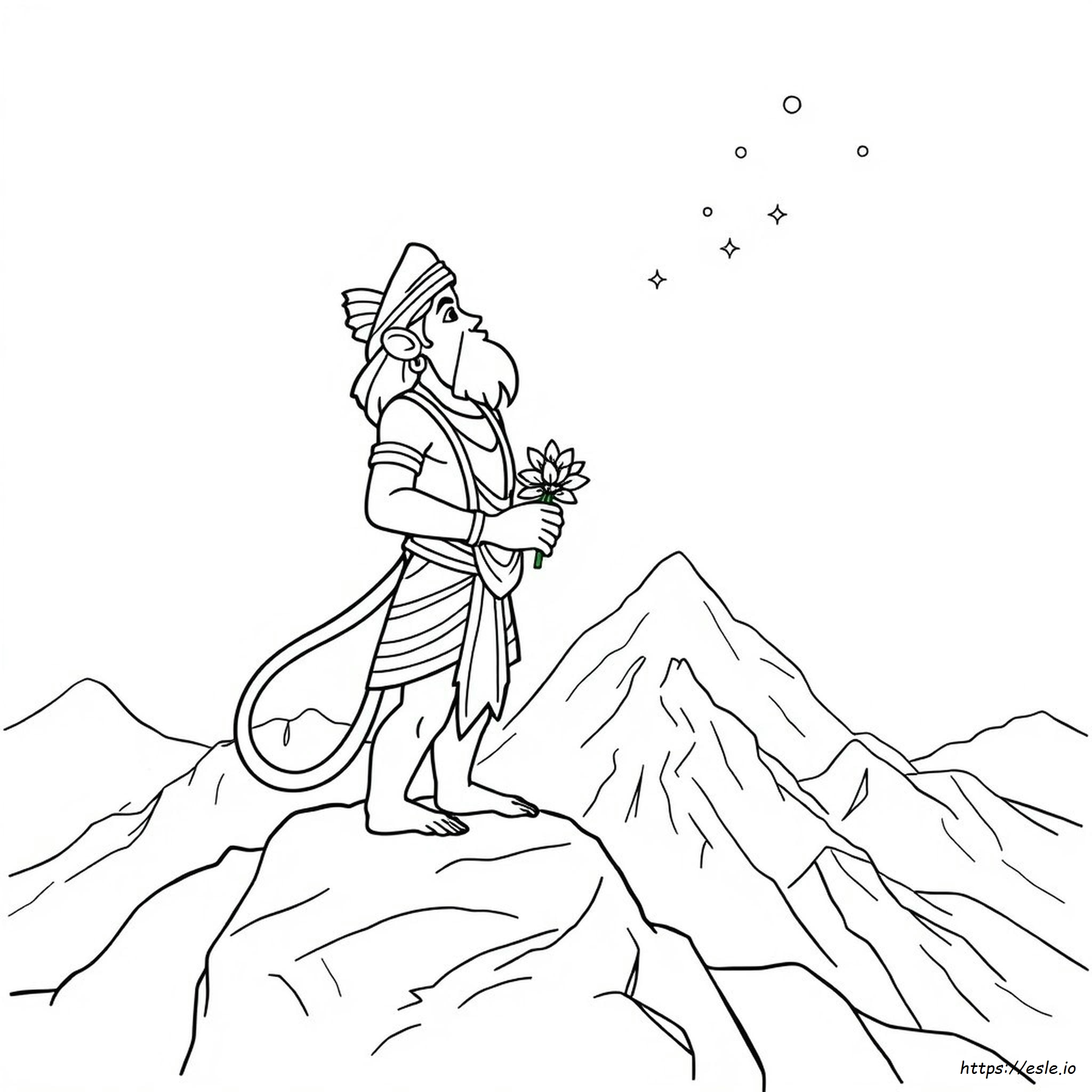 Outline Hanuman Coloring Pages - Free Printable
