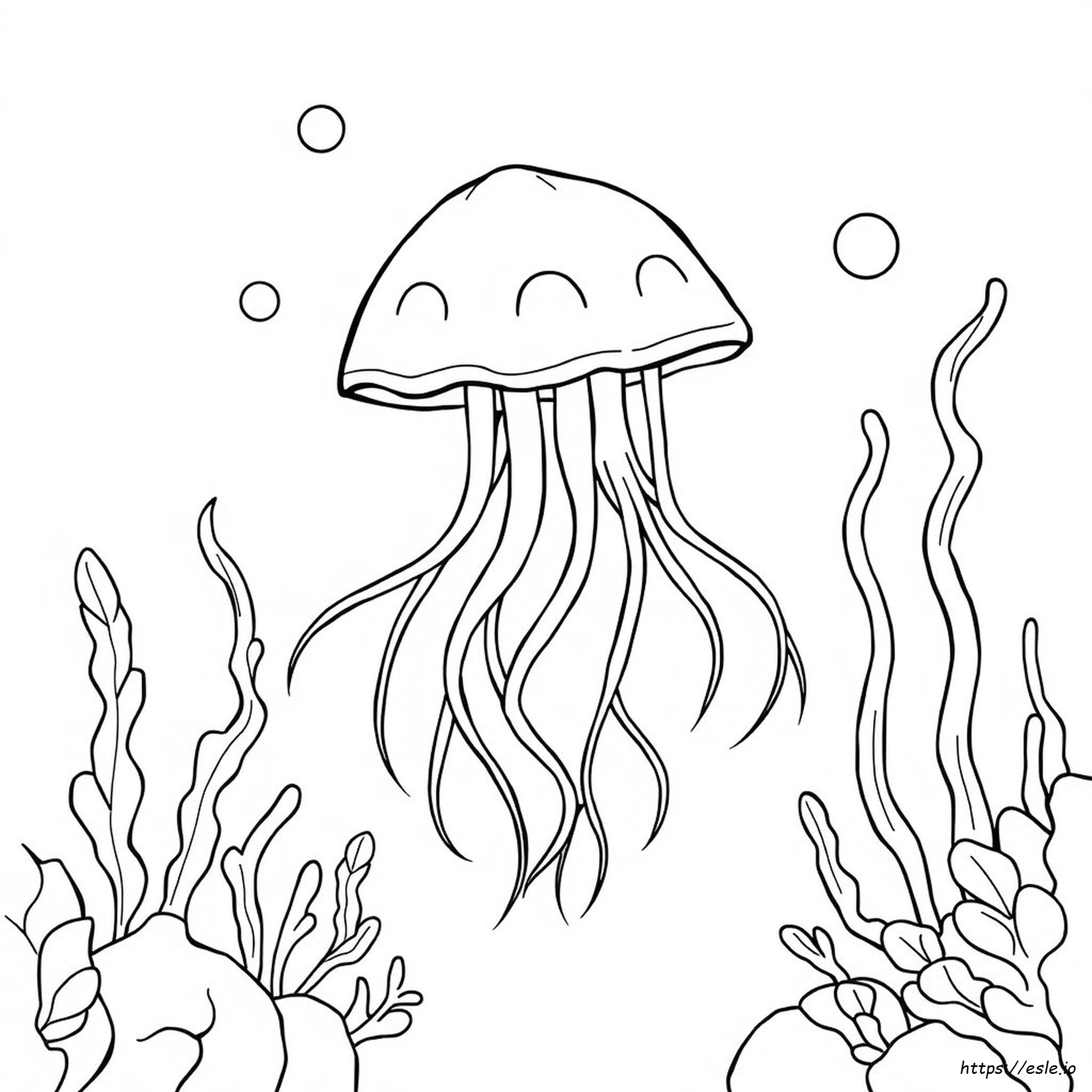Disegno Da Colorare Di Una Medusa Gratis Da Stampare