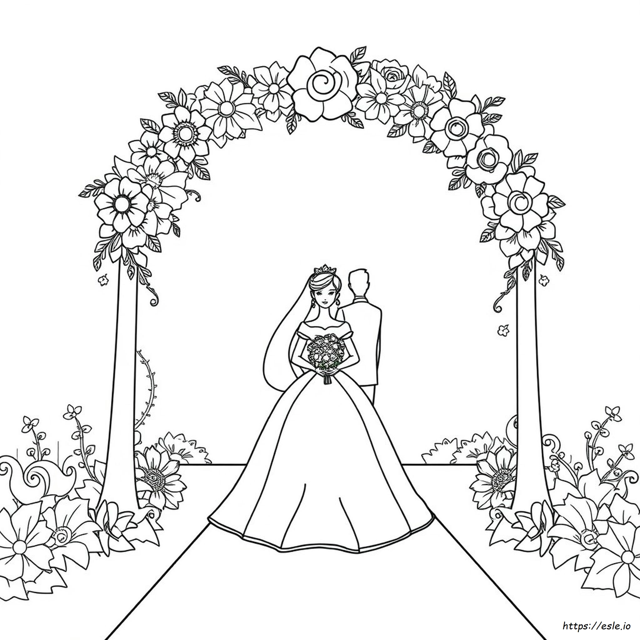 Disney Princess Wedding Coloring Pages for Kids