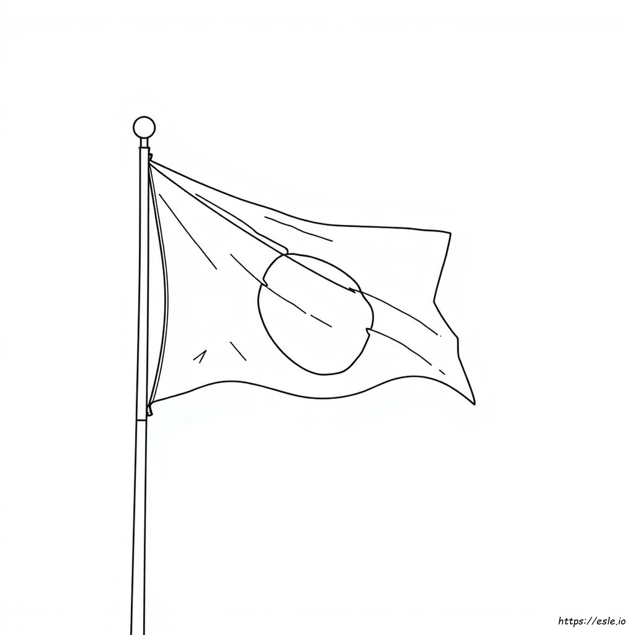 Japanese Flag Coloring Page - Printable for Kids