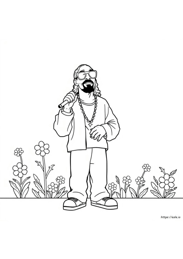 Página Para Colorir Do Snoop Dogg Para Imprimir
