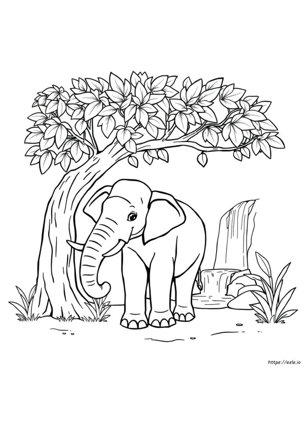 Indiase Olifant Kleurplaat