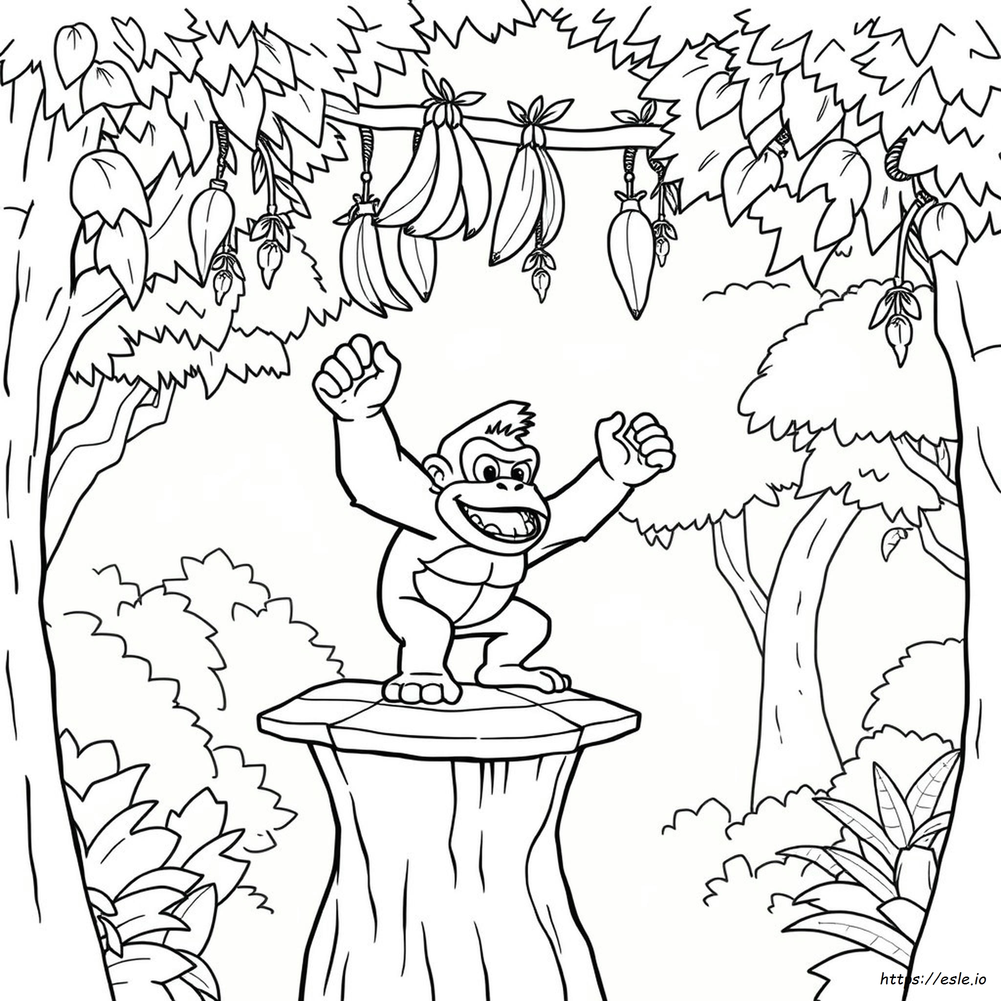 Donkey Kong Coloring Page - Free Printable Adventure