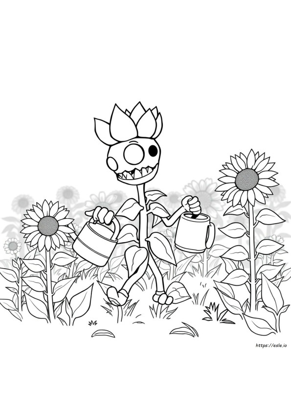 Plants Vs Zombies 2 Colouring Pages