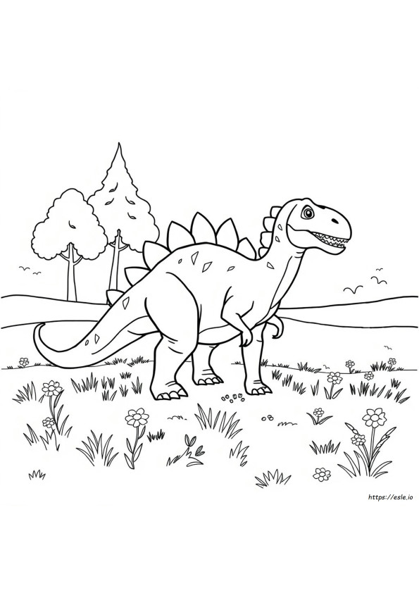 Stegosaurus Värityskuva