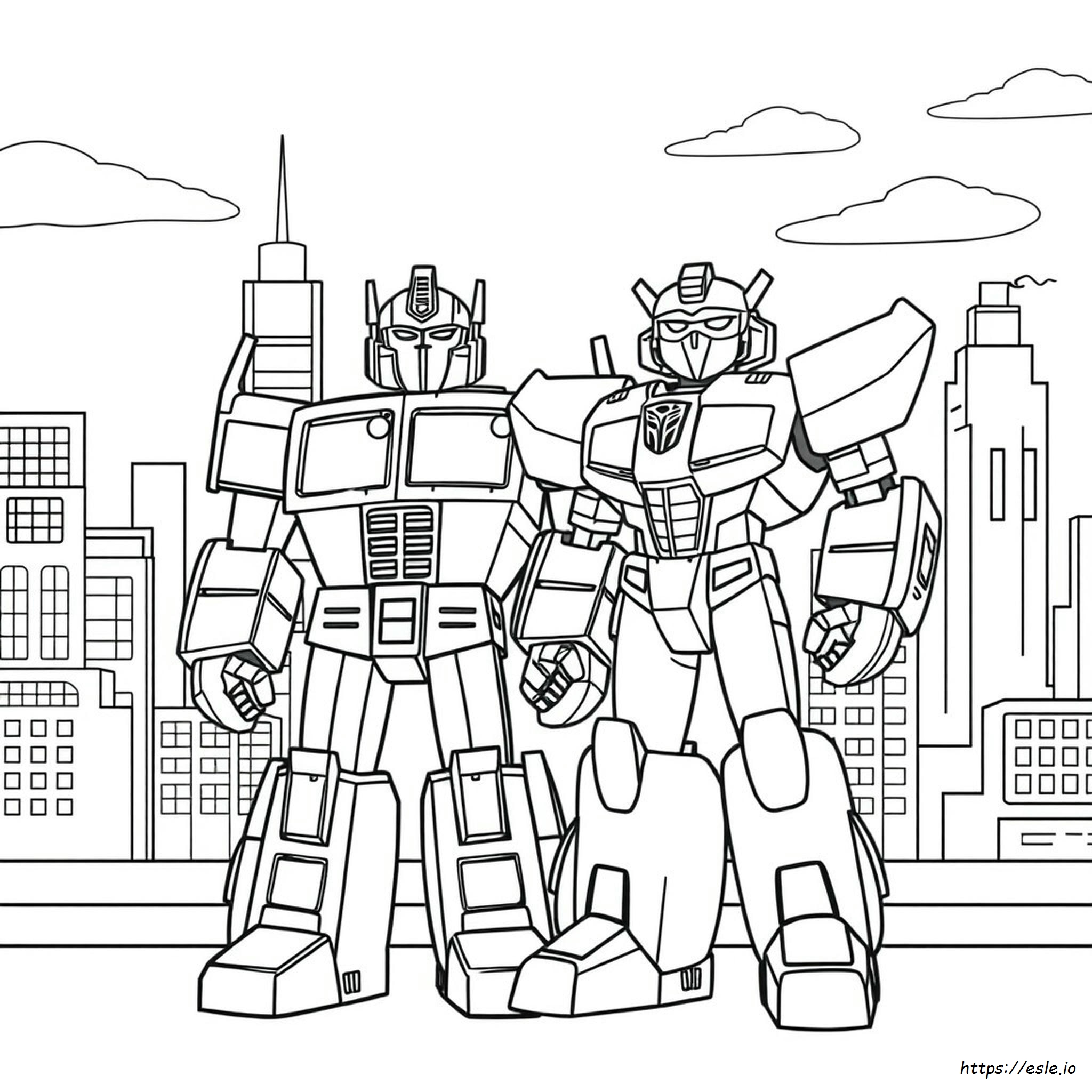 Transformers Rescue Bots Coloring Coloring Optimus Prime Bumblebee Para Colorear