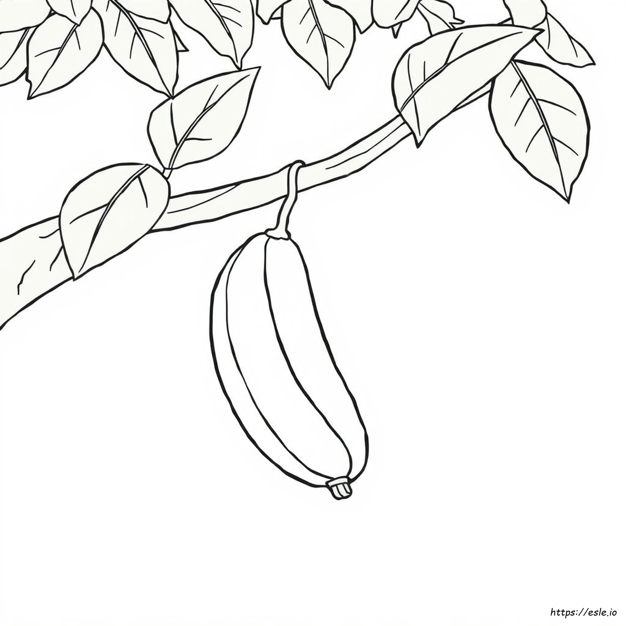 Banane Ausmalbild zum Drucken - Kostenlos für Kinder