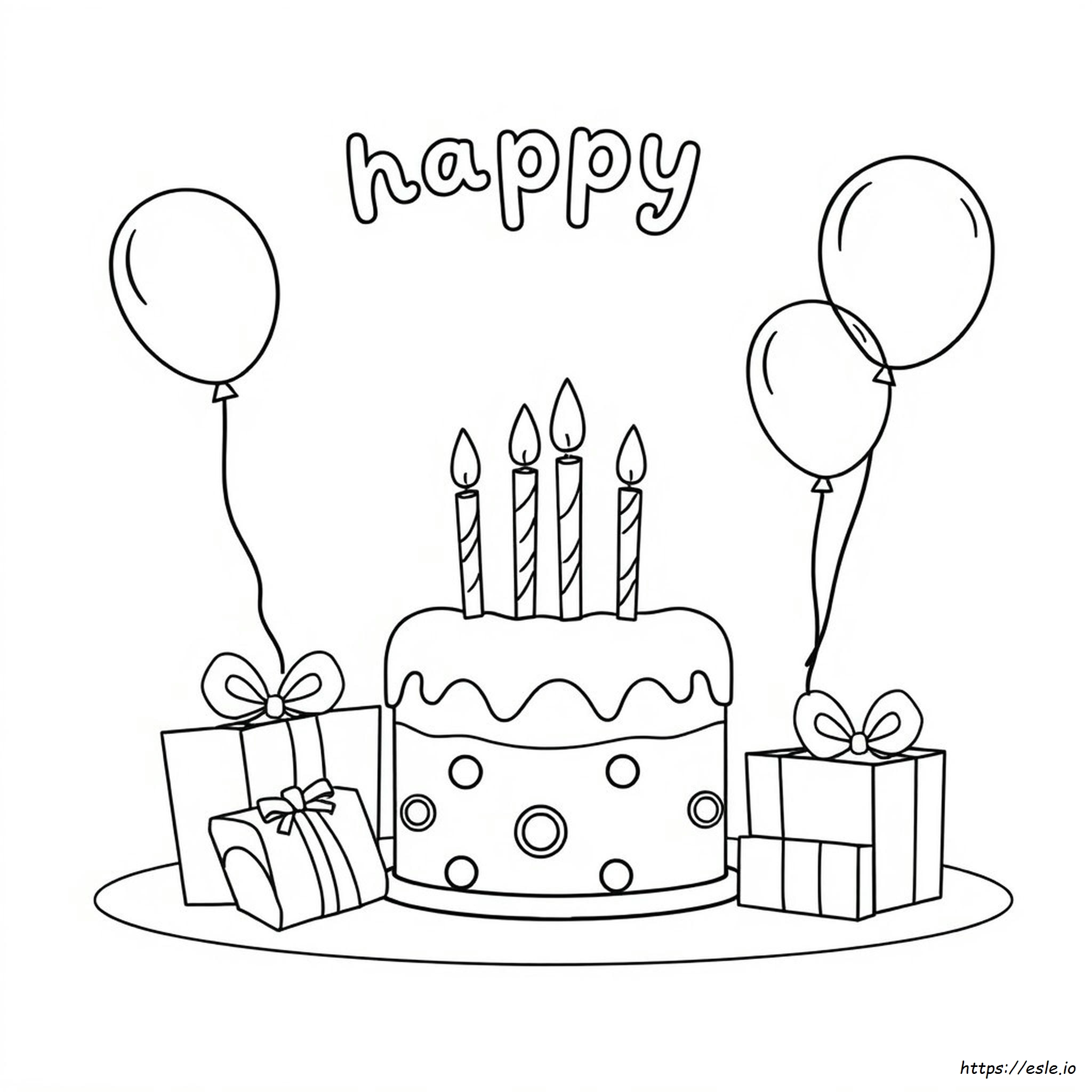 Happy Birthday Coloring Pages To Print