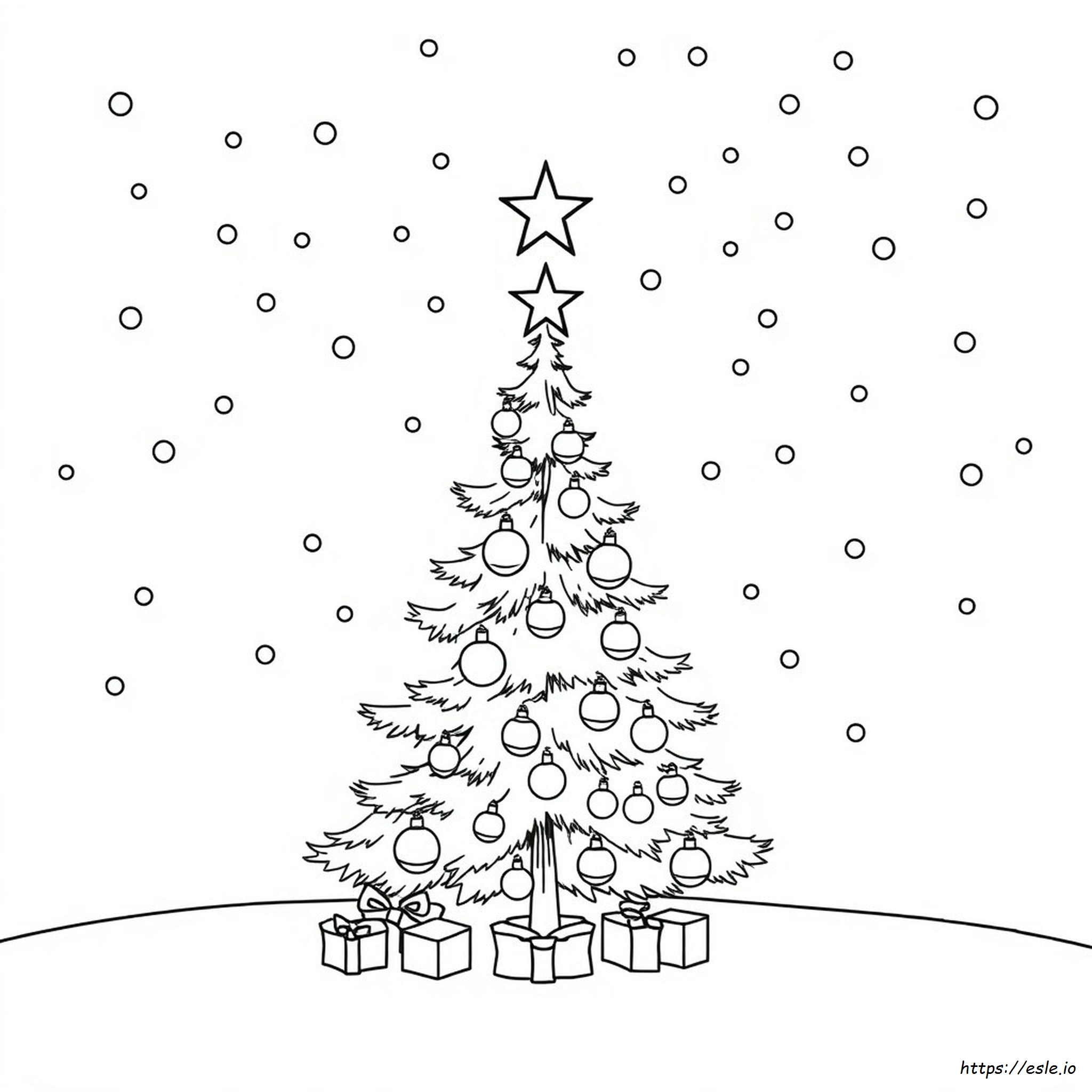 Easy Printable Christmas Coloring Page - Free