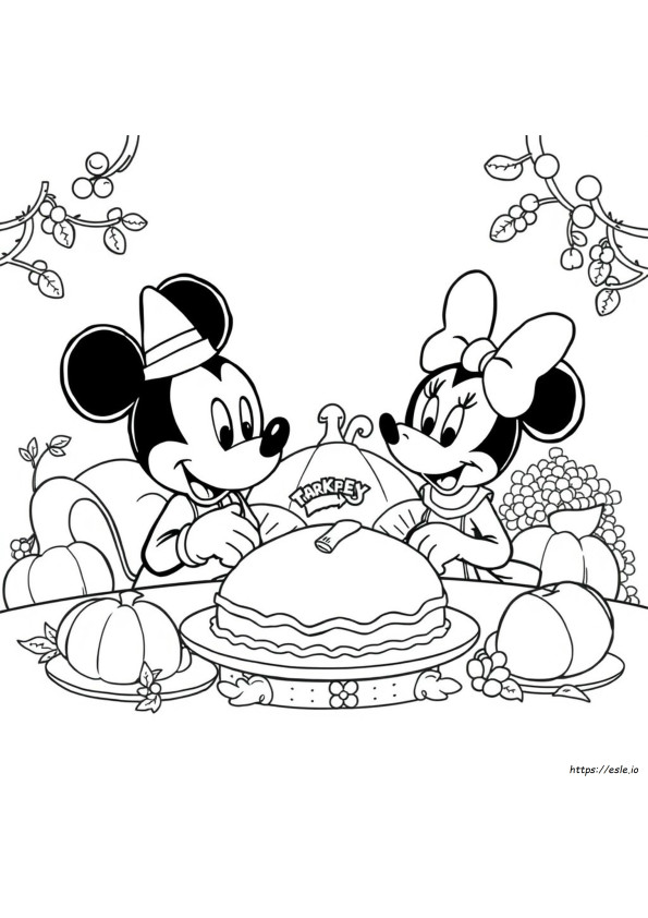 Süße Disney Thanksgiving Ausmalbilder