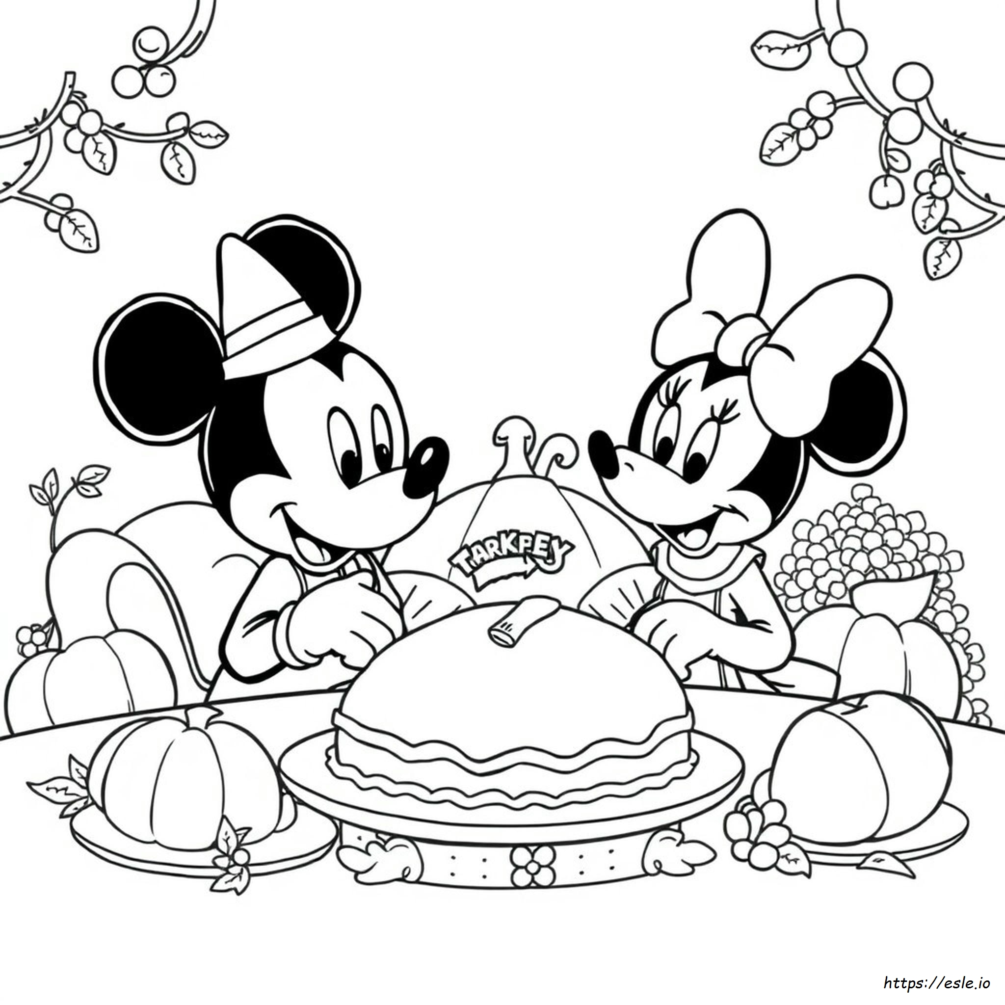Cute Disney Thanksgiving Coloring Pages