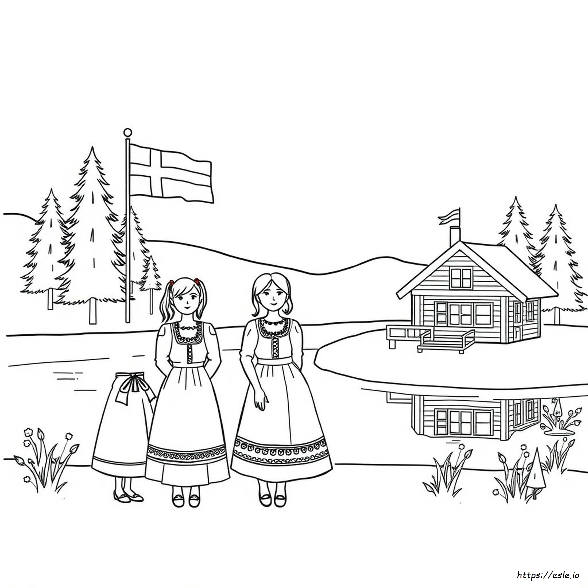 Swedish Culture Coloring Pages - Free Printable