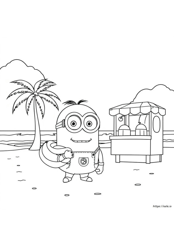 Minion Bob Colouring Pages