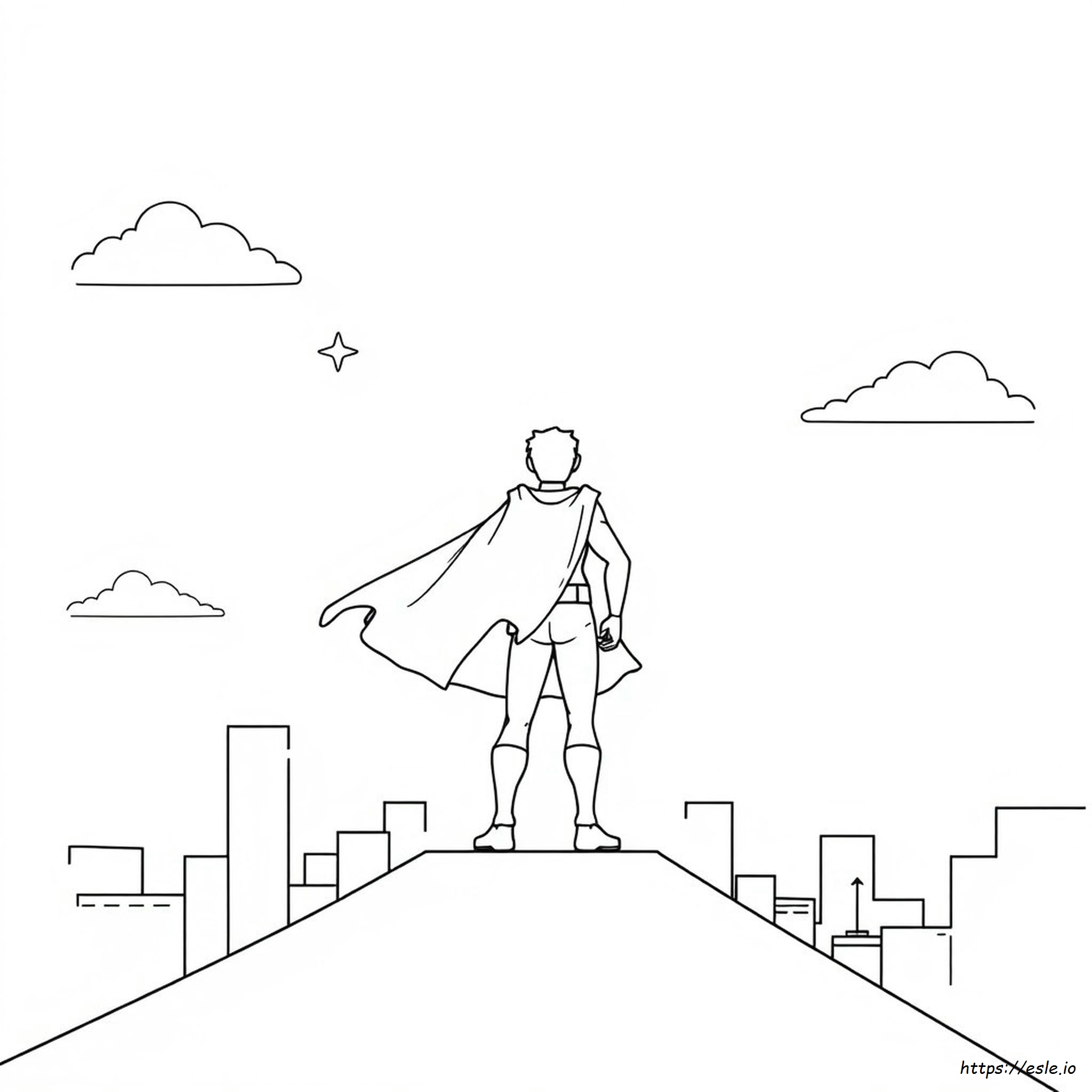 Super Hero Cape Coloring Page - Printable PDF