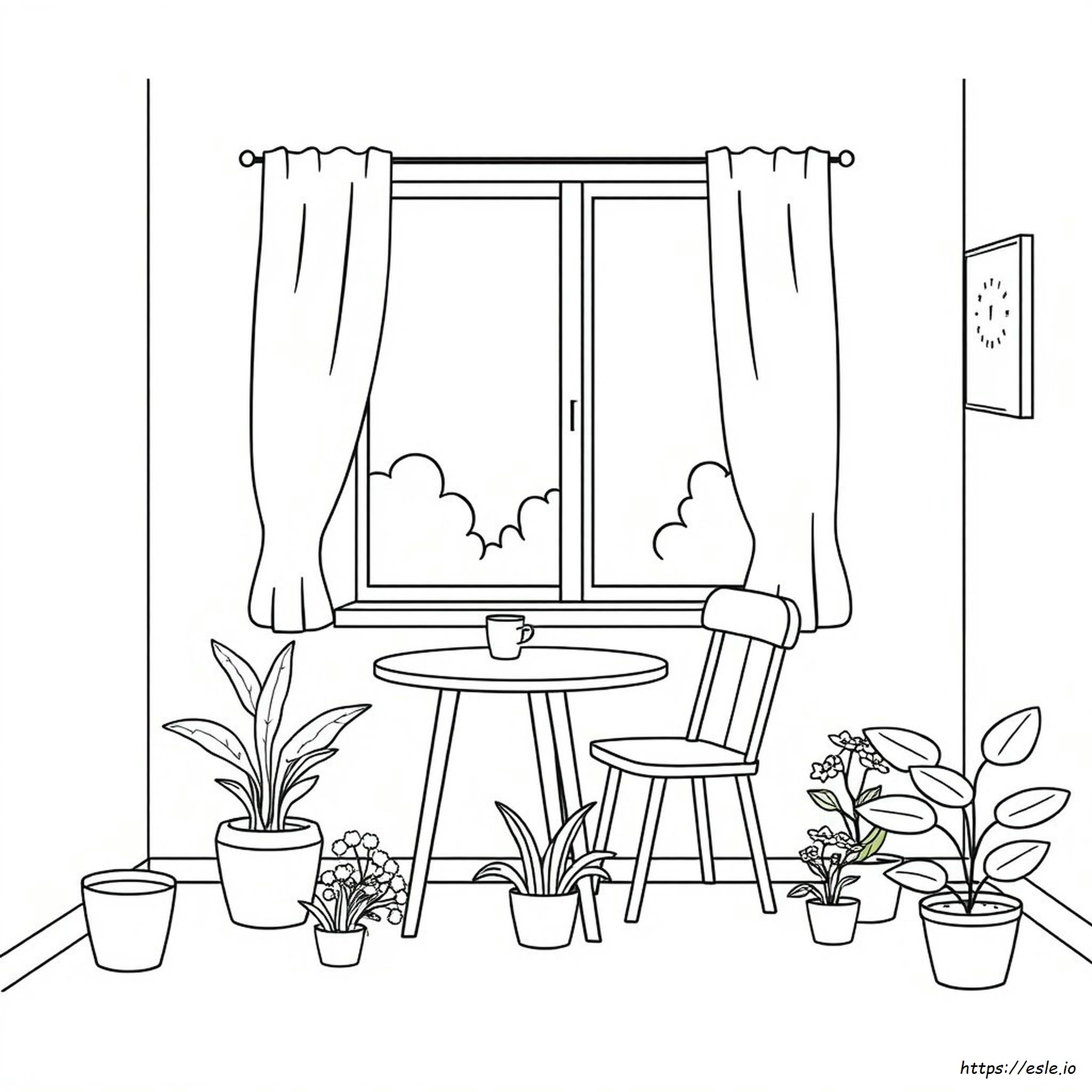Gambar Mewarnai Interior untuk Anak