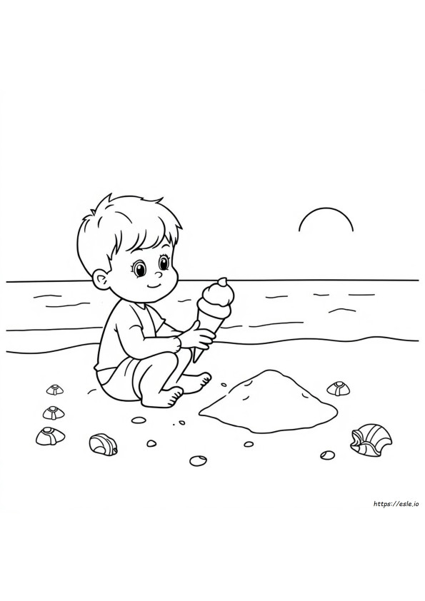 Beach Coloring Pages For Preschool