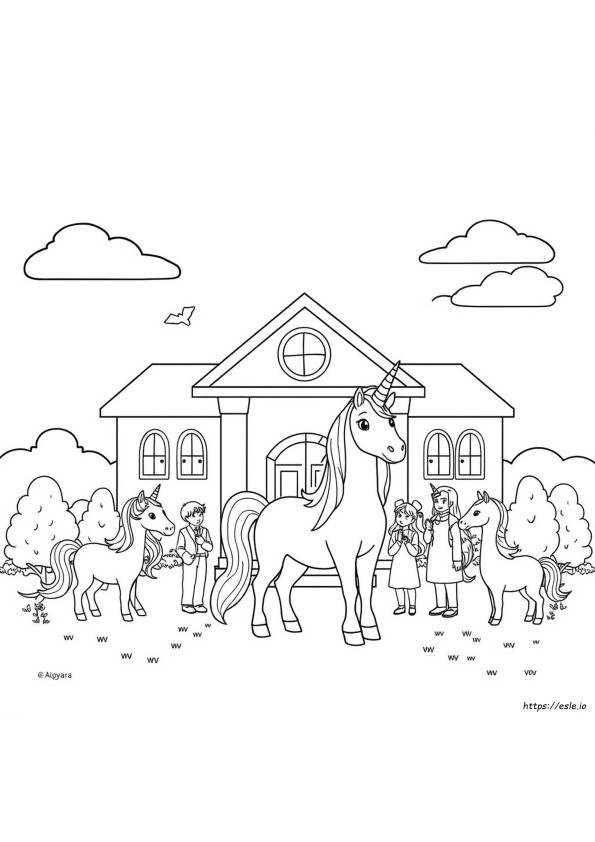 Unicorn Academy Coloring Pages Layla