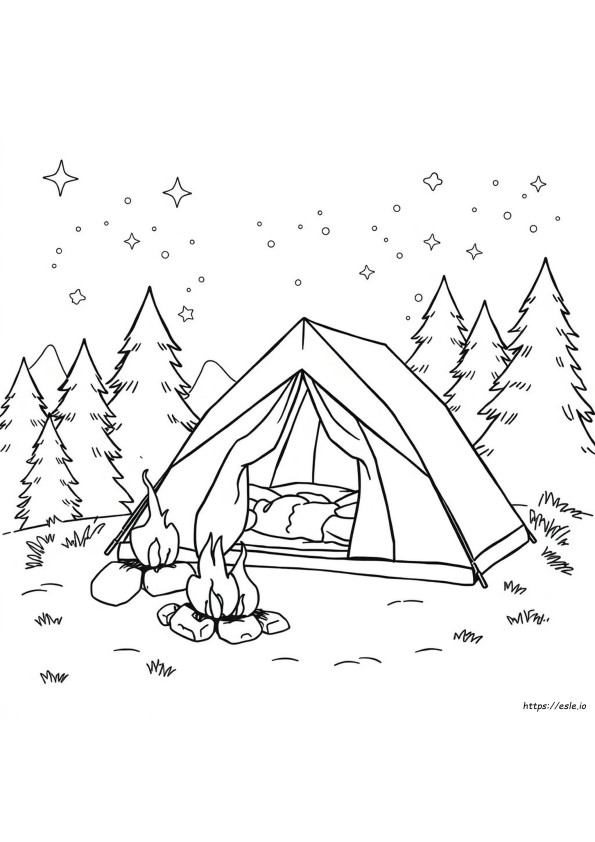 Camping Coloring Pages For Toddlers