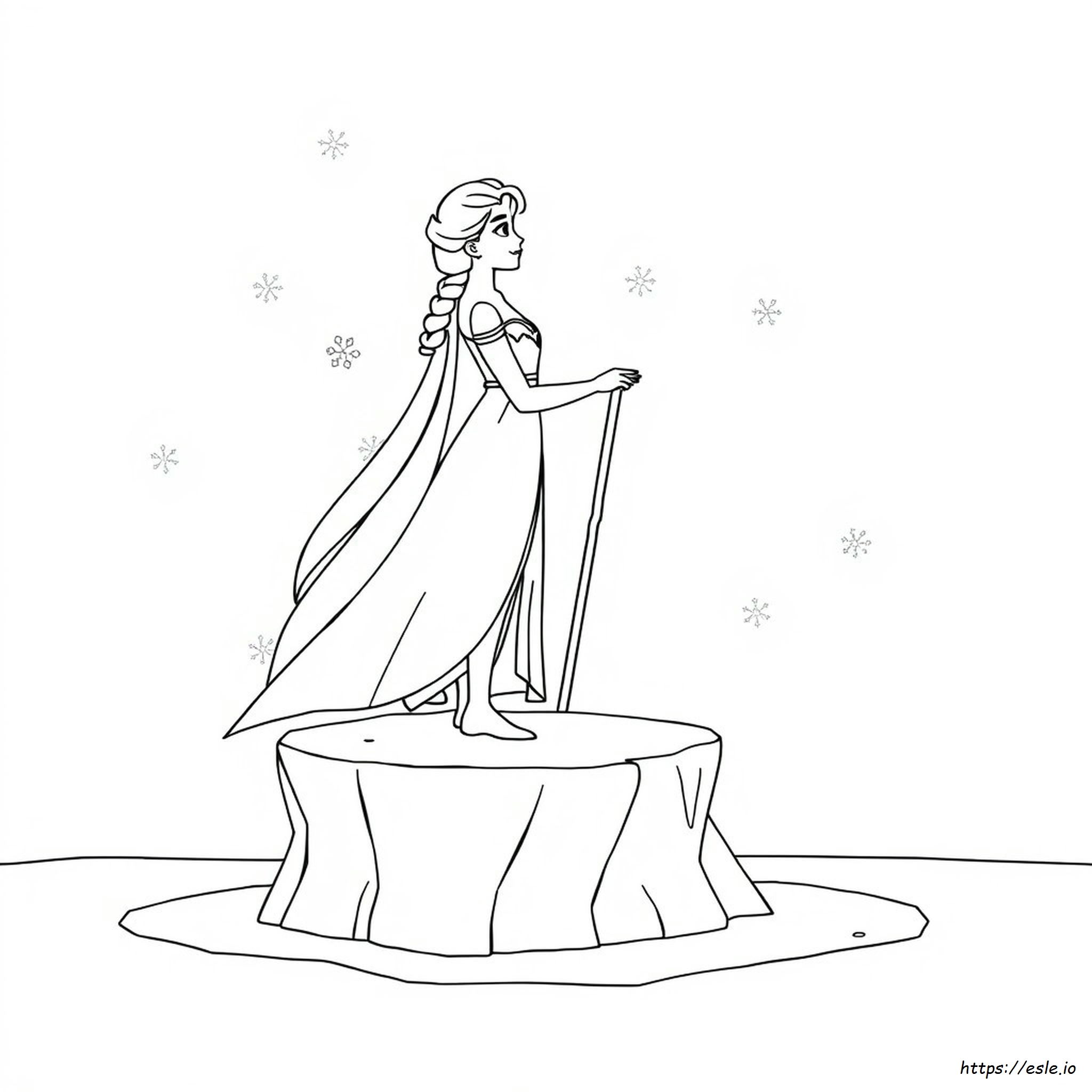 Easy Elsa Coloring Pages