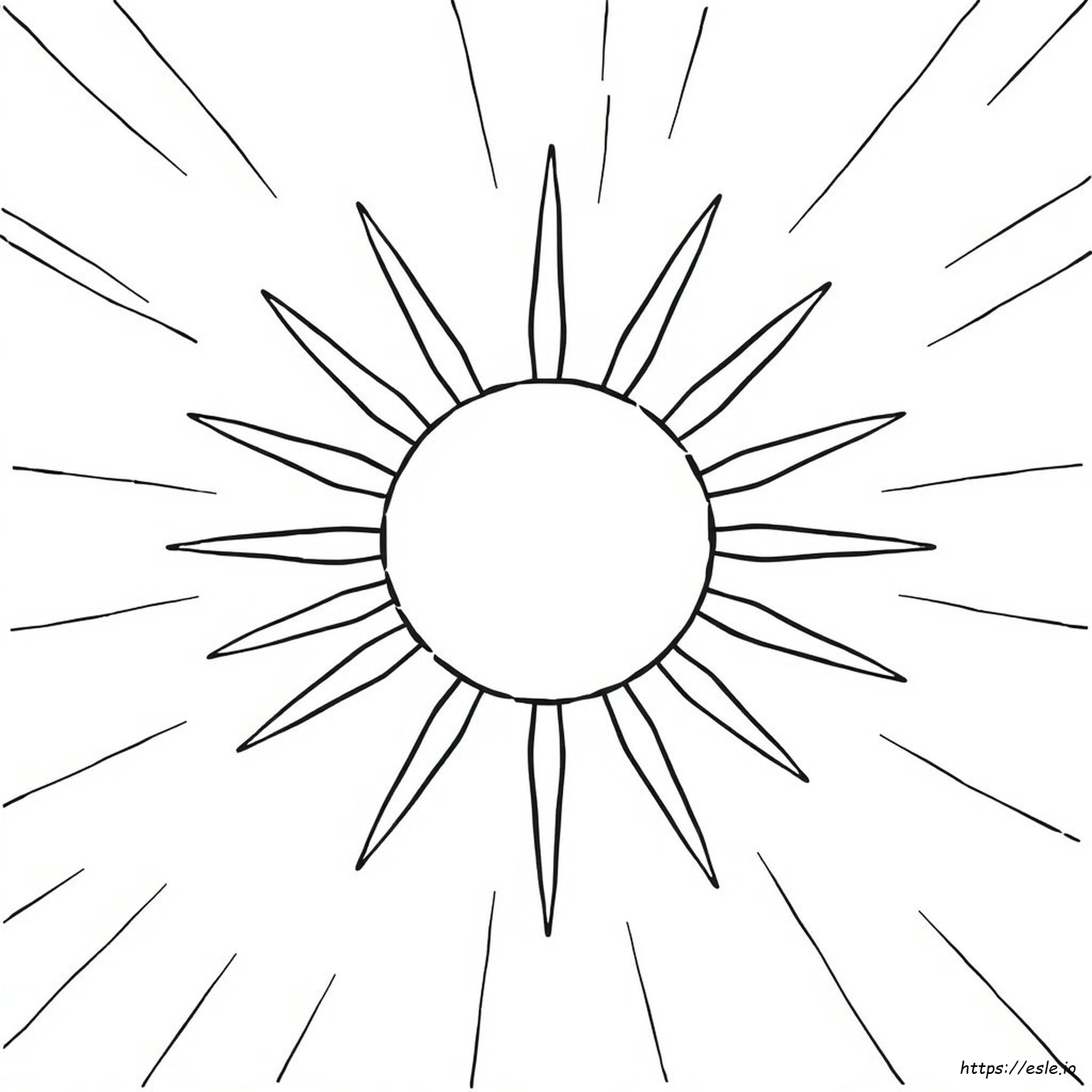 Sun Coloring Page Simple Sun Coloring Page Simple