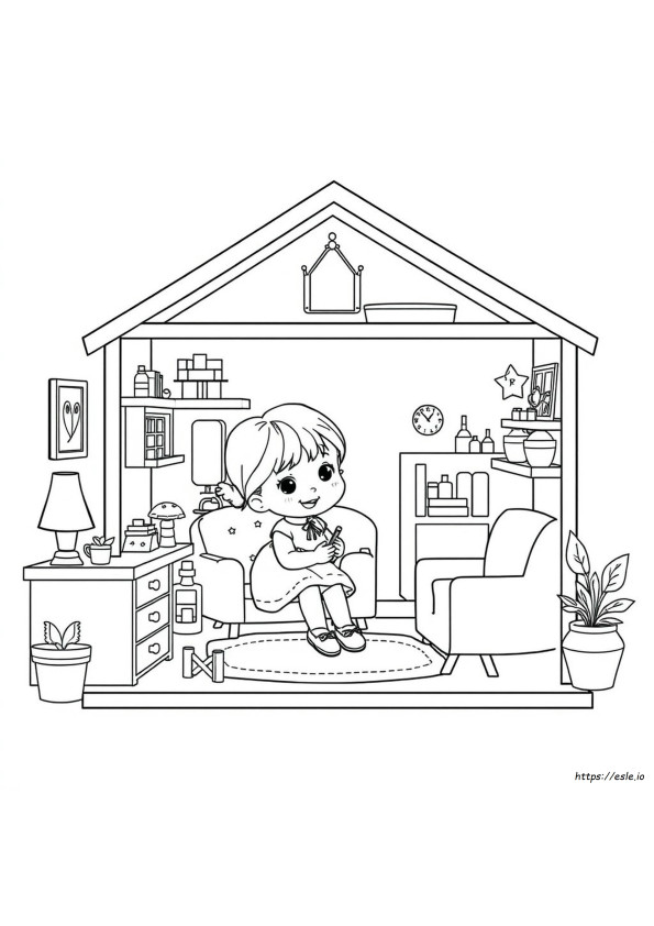 Gabby Dollhouse Colouring