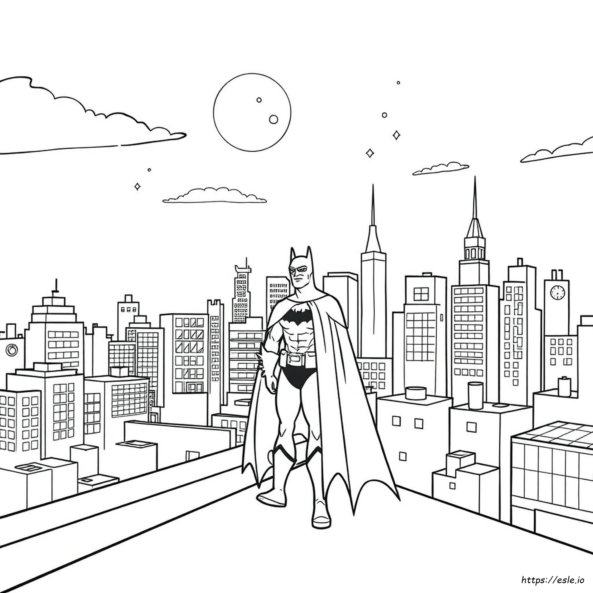Gambar Mewarnai Serial Animasi Batman - Gratis untuk Dicetak