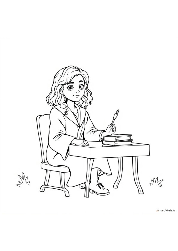 Hermione Granger Coloring Sheets